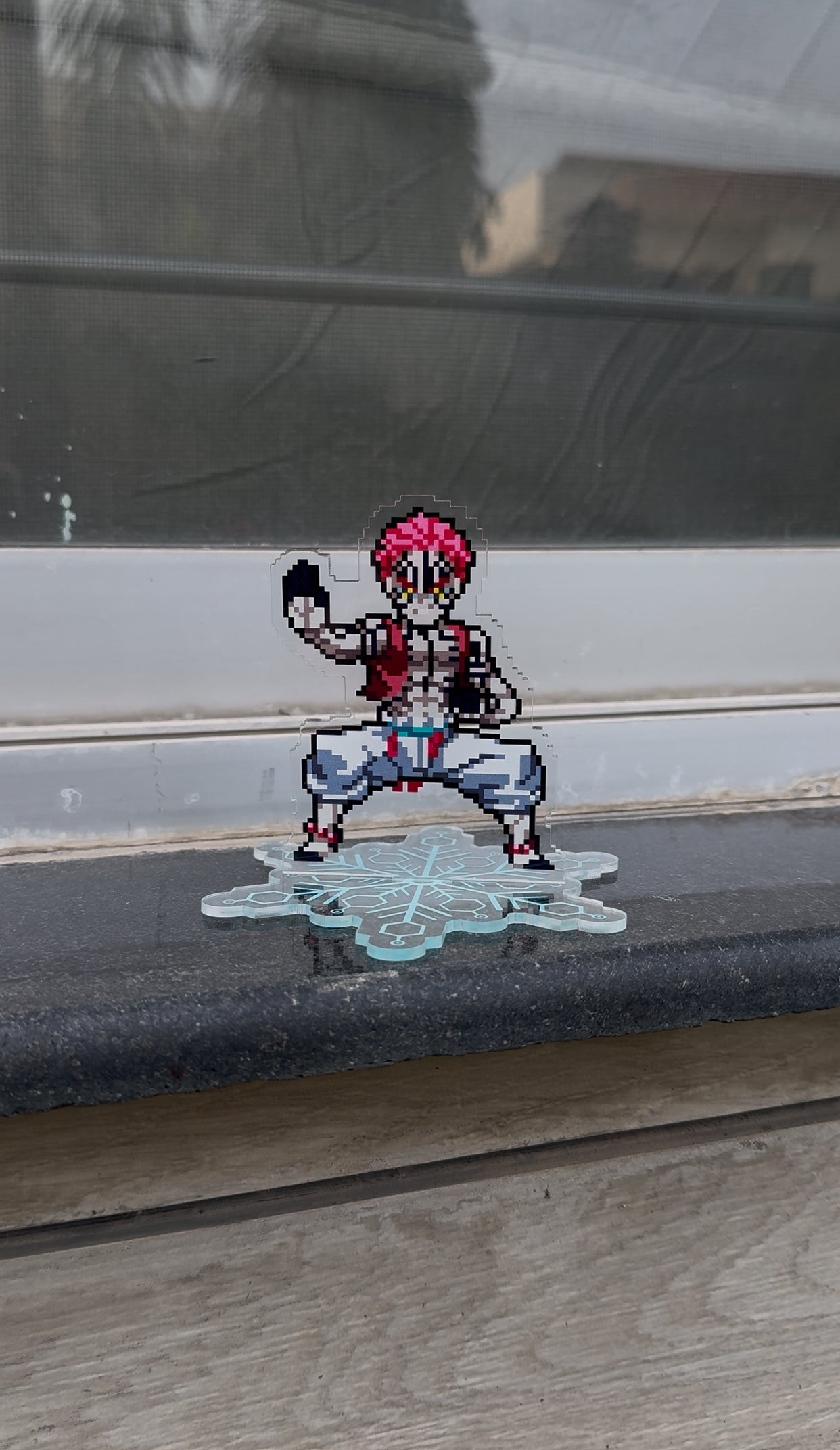 Akaza pixel acrylic standee