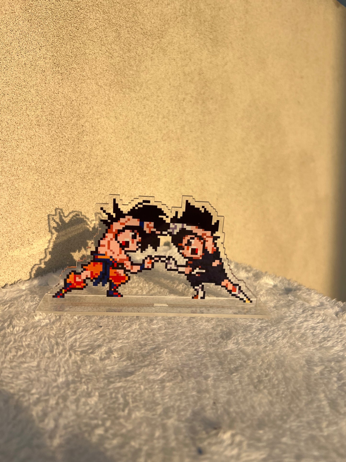 Goku x vegeta acrylic pixel standee