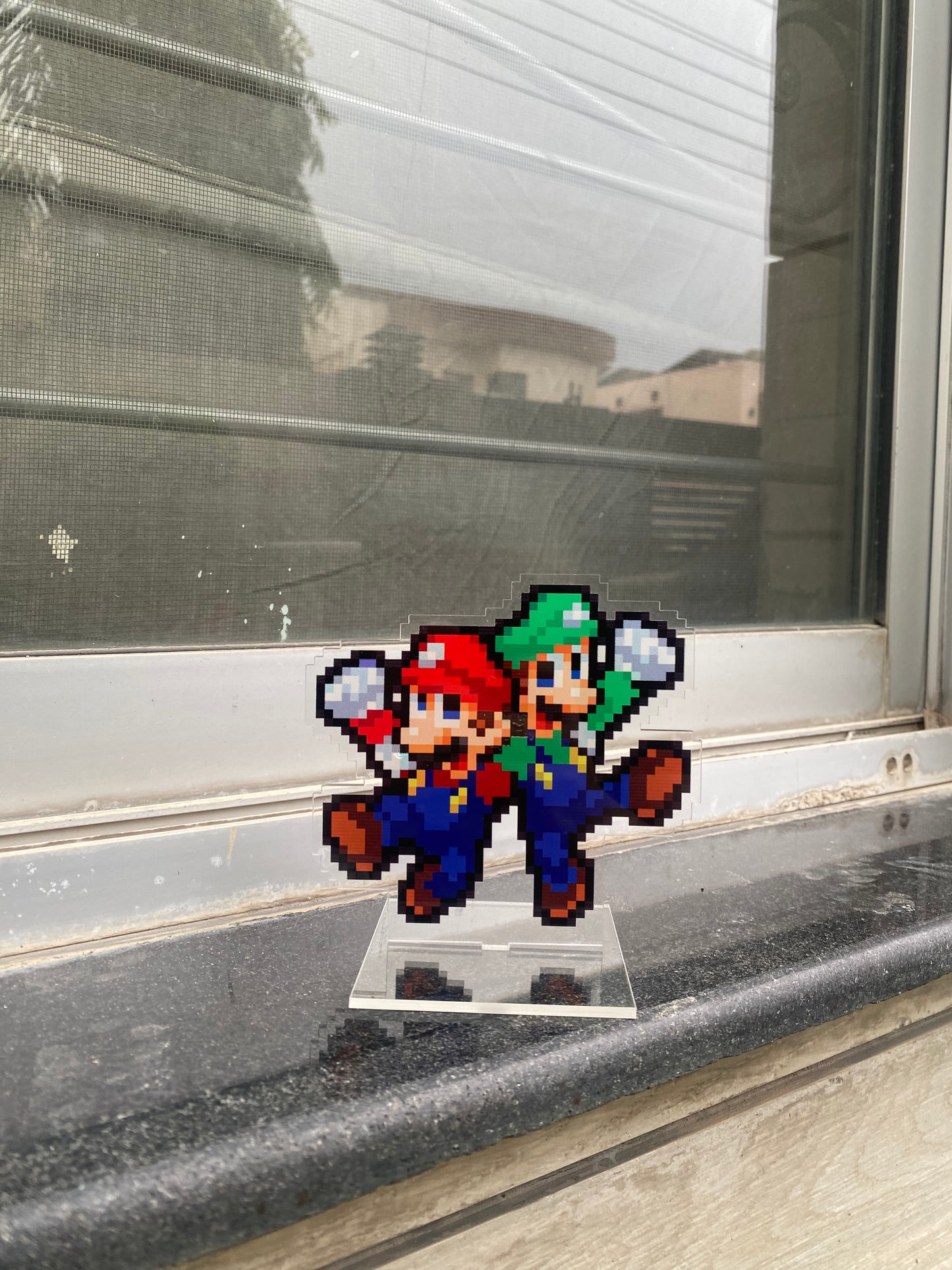 Mario pixel acrylic standee