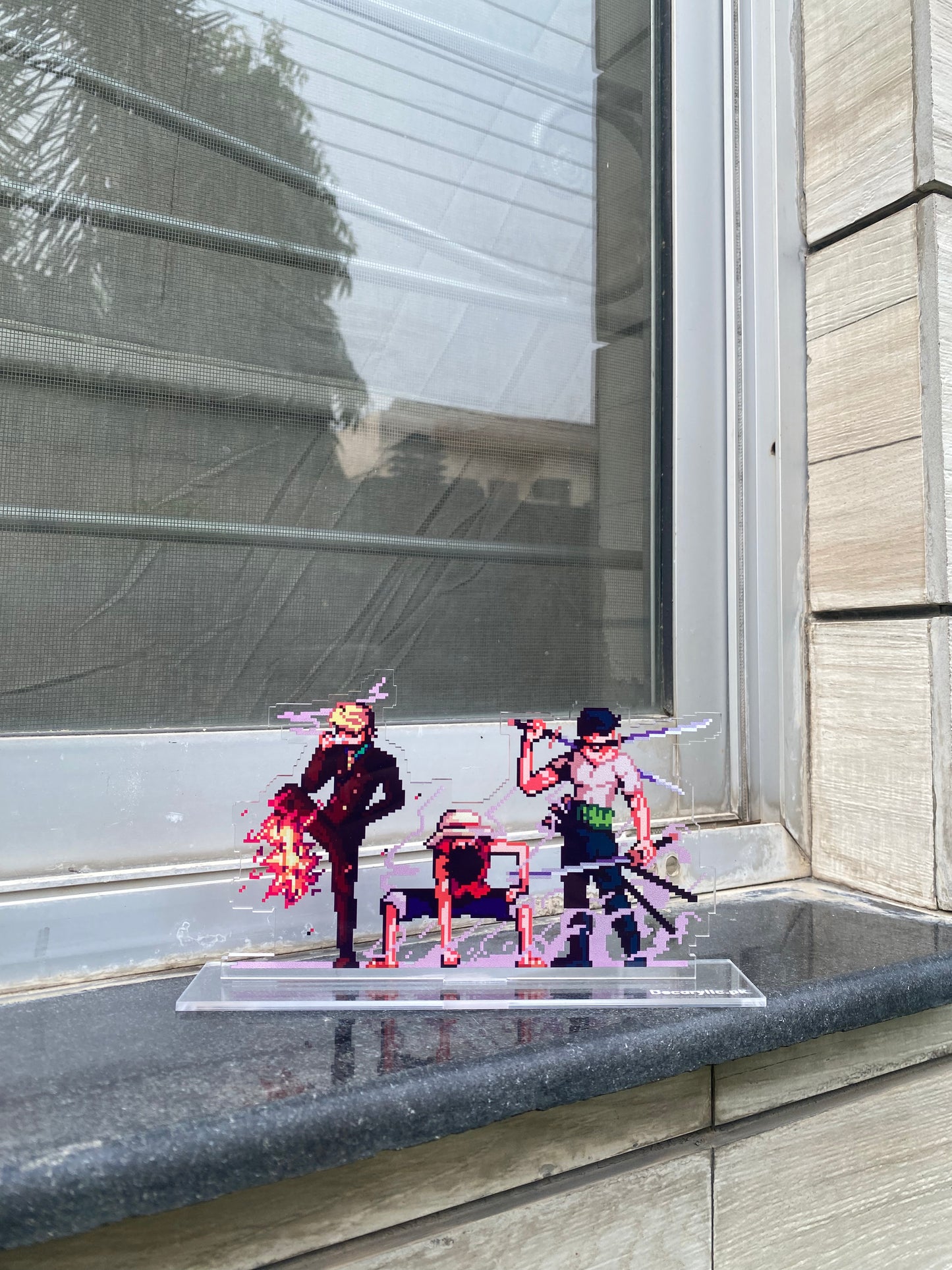 Sanji, luffy and zoro pixel standee