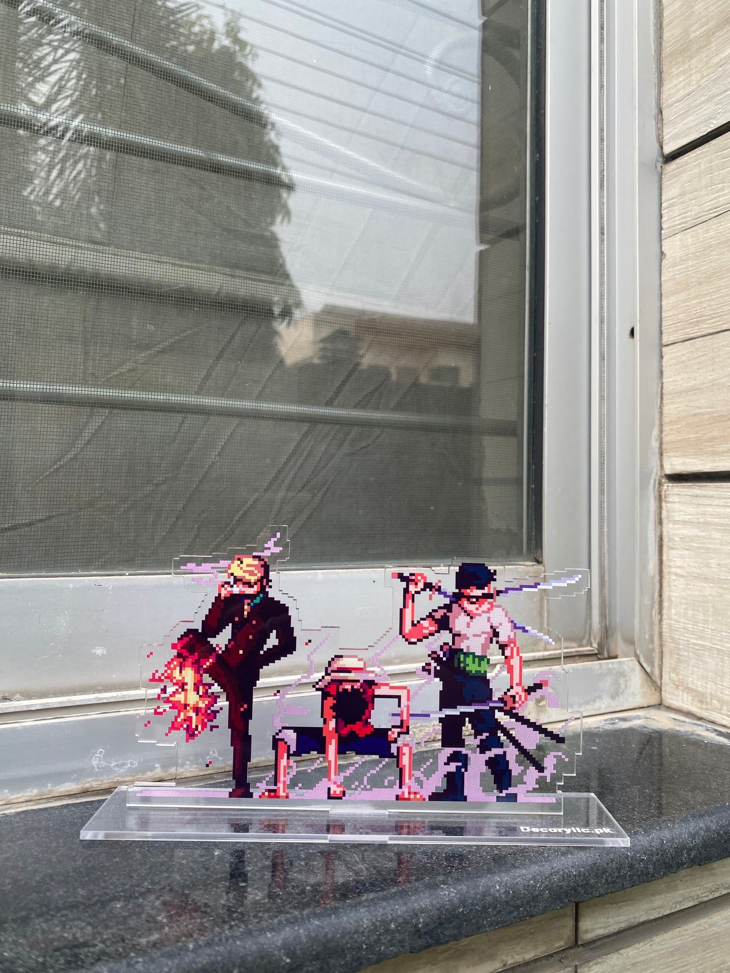 Sanji, luffy and zoro pixel standee