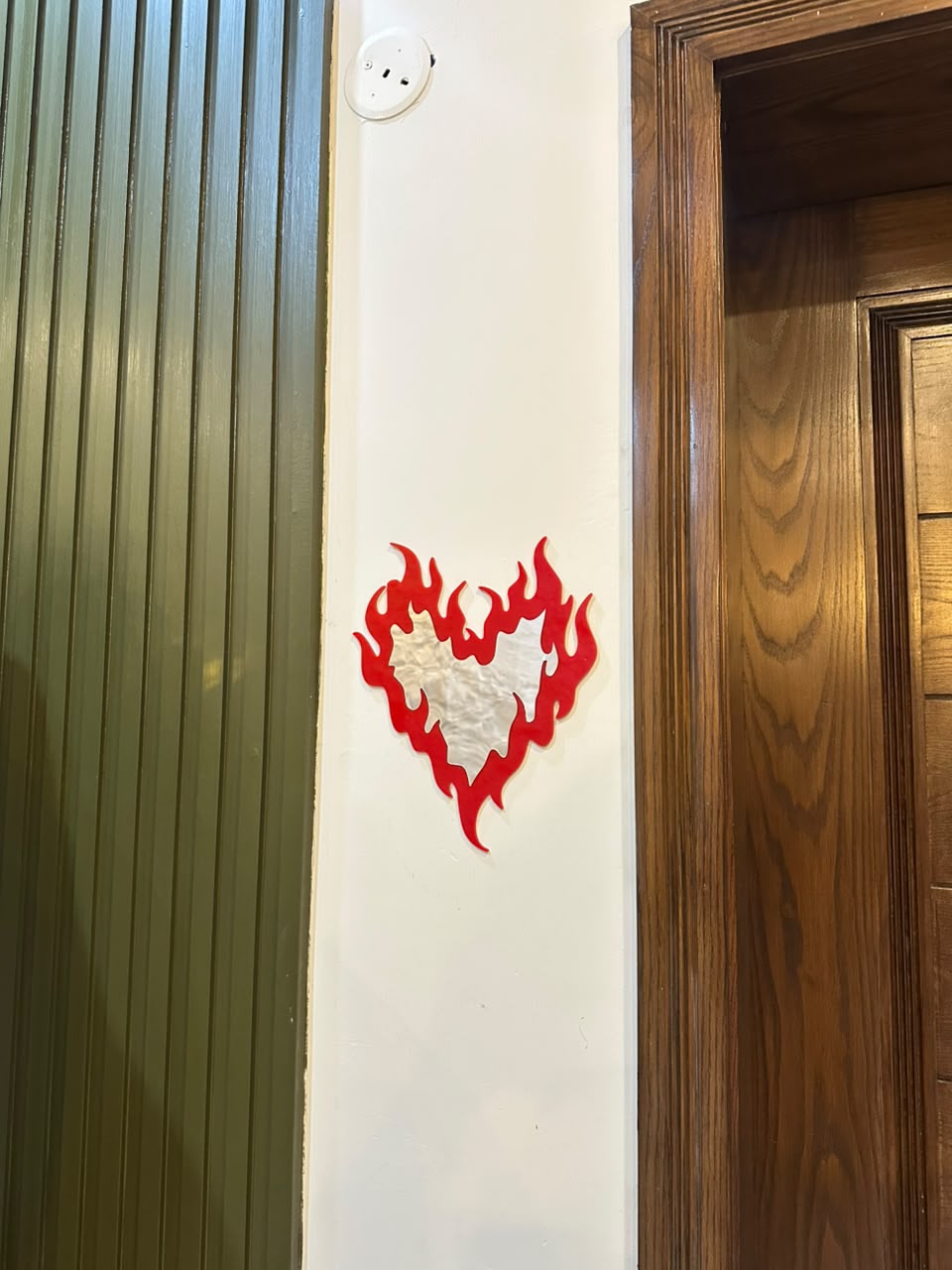 Flame Heart Acrylic Wall Décor