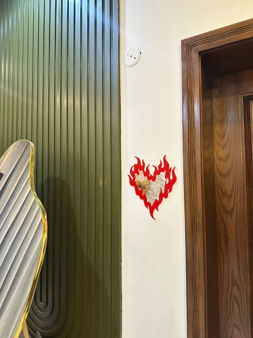 Flame Heart Acrylic Wall Décor