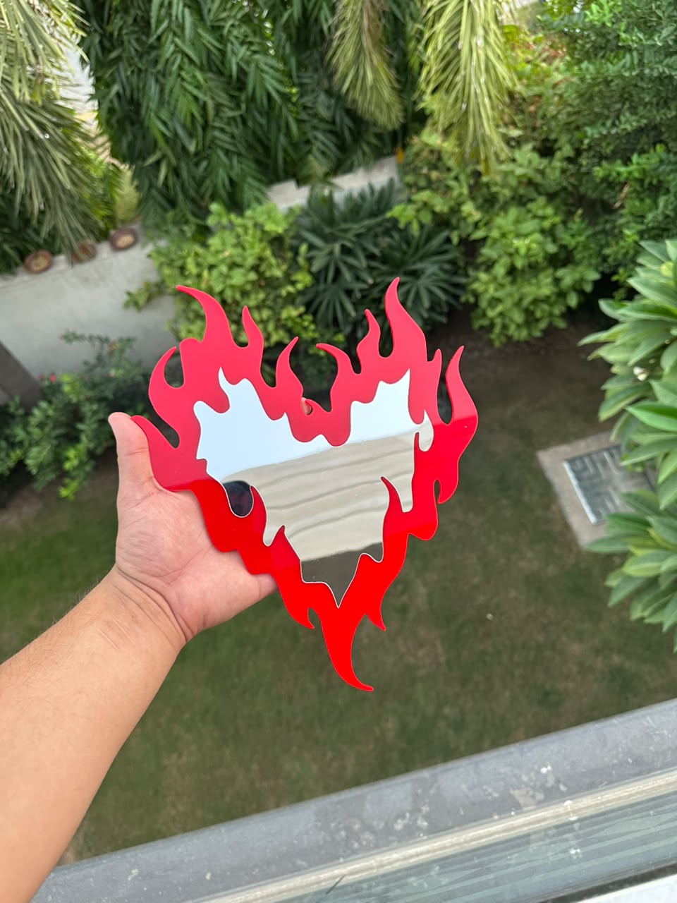 Flame Heart Acrylic Wall Décor