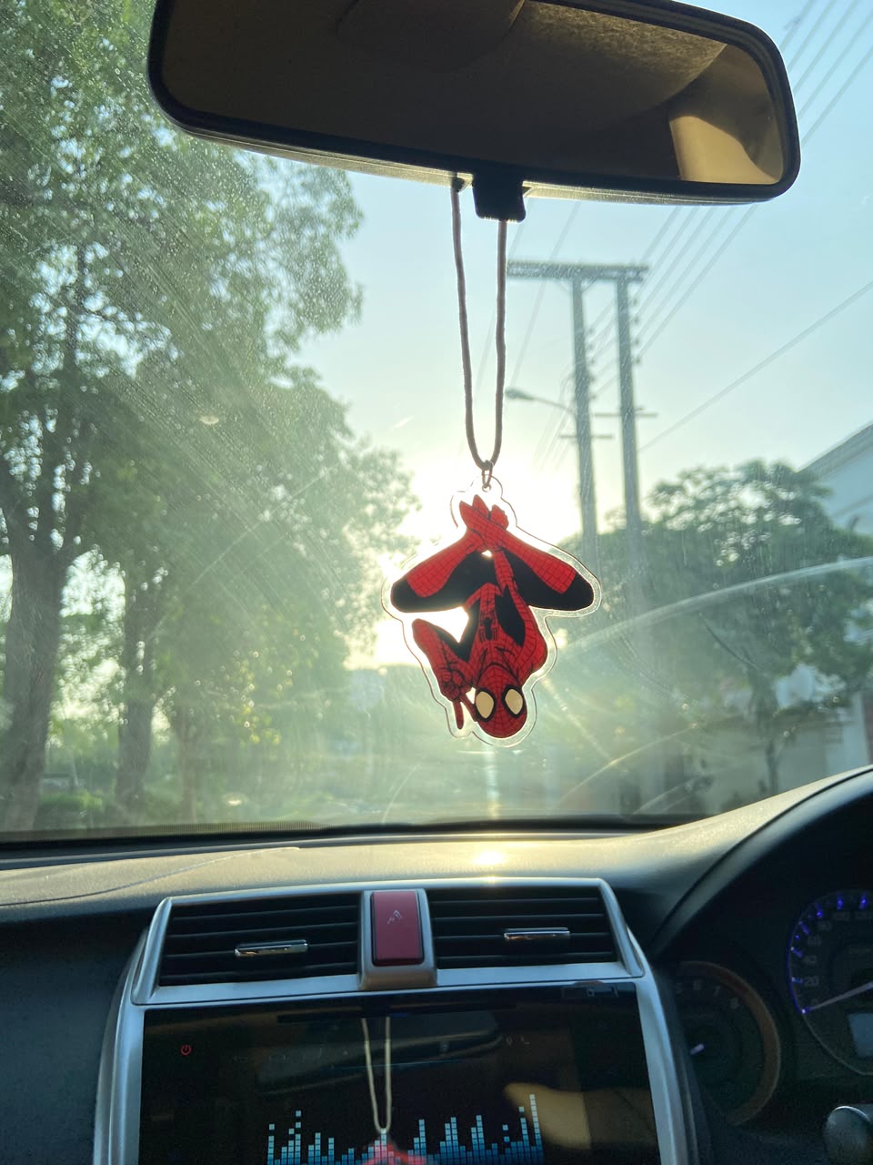 Spiderman acrylic car hanging