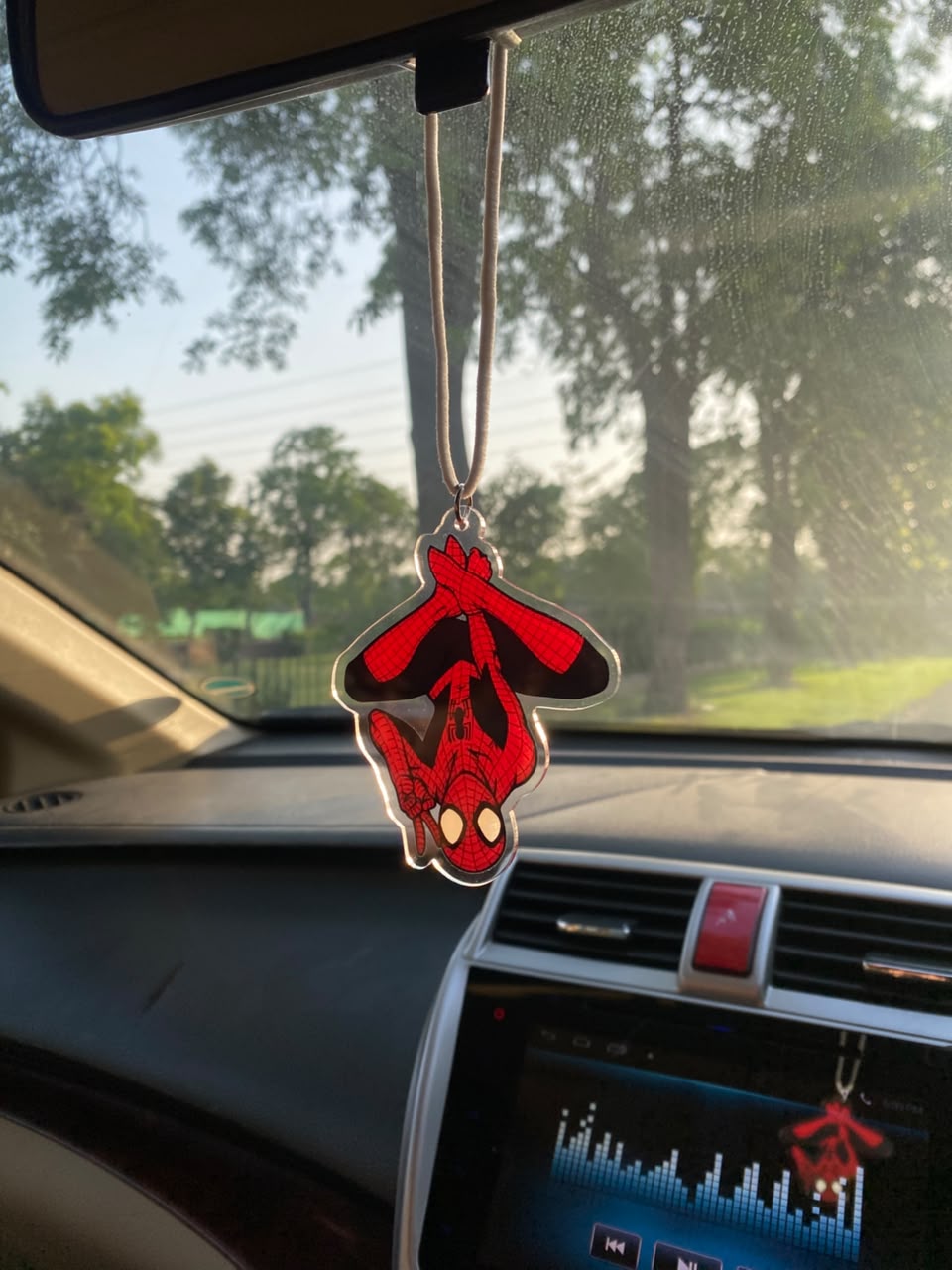 Spiderman acrylic car hanging