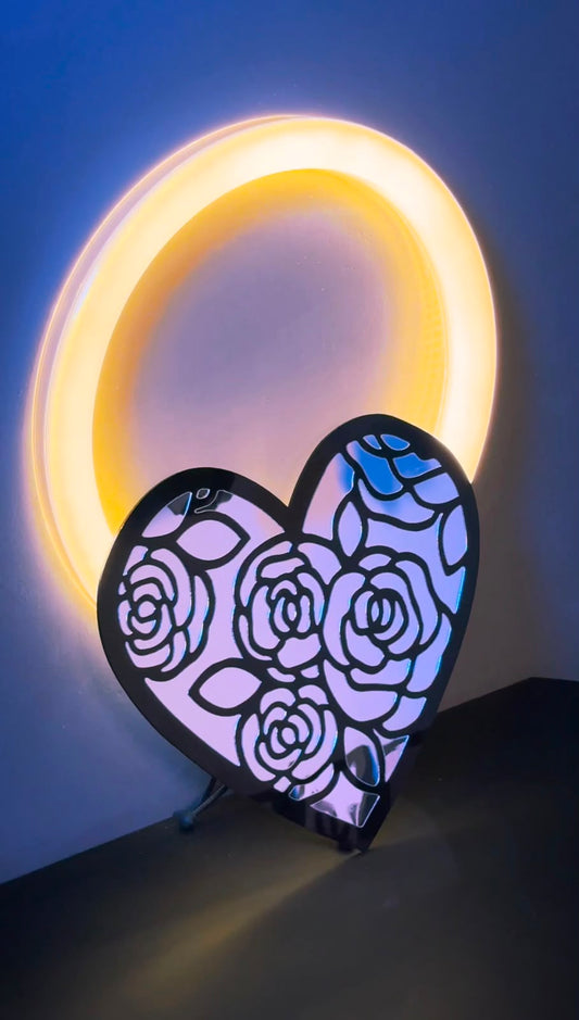 Floral heart wall decor
