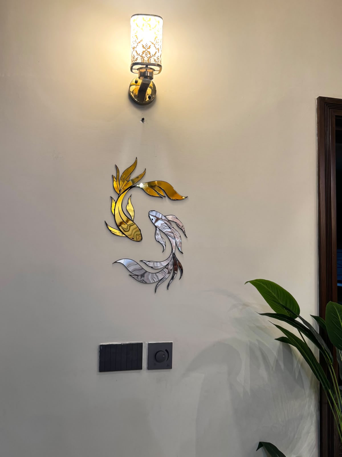 Dual Koi Acrylic Mirror Wall Art