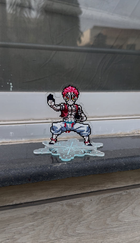 Akaza pixel acrylic standee