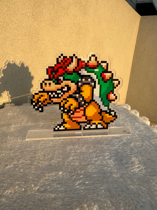Bowser acrylic pixel standee
