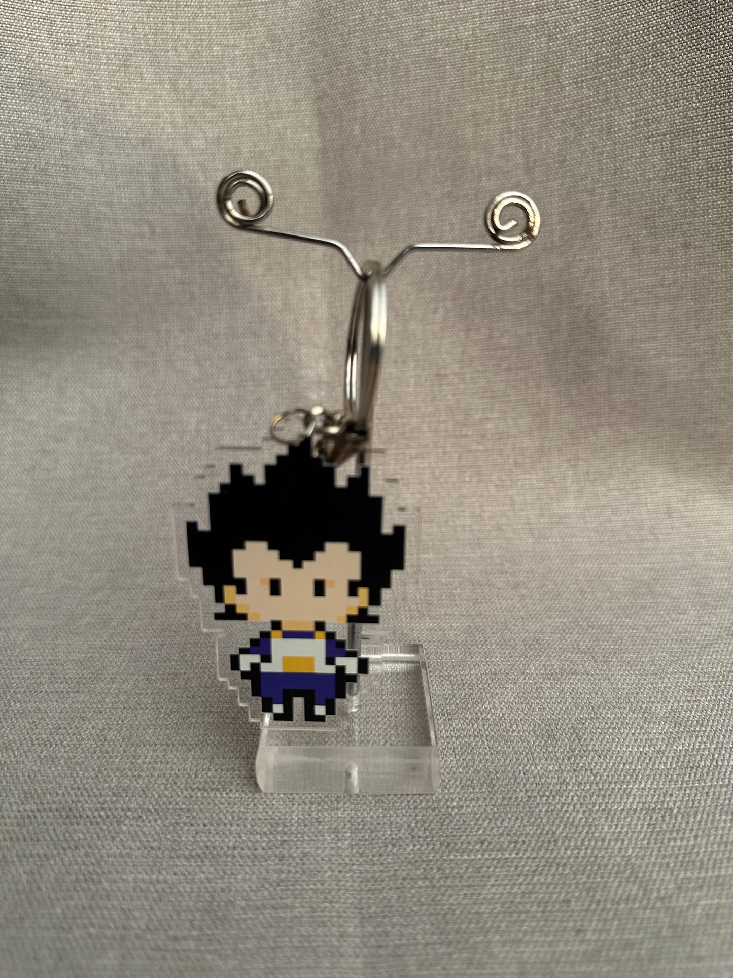 Vegeta acrylic pixel keychain