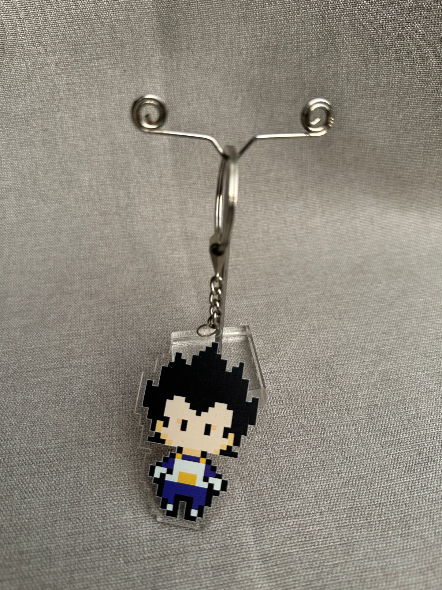 Vegeta acrylic pixel keychain