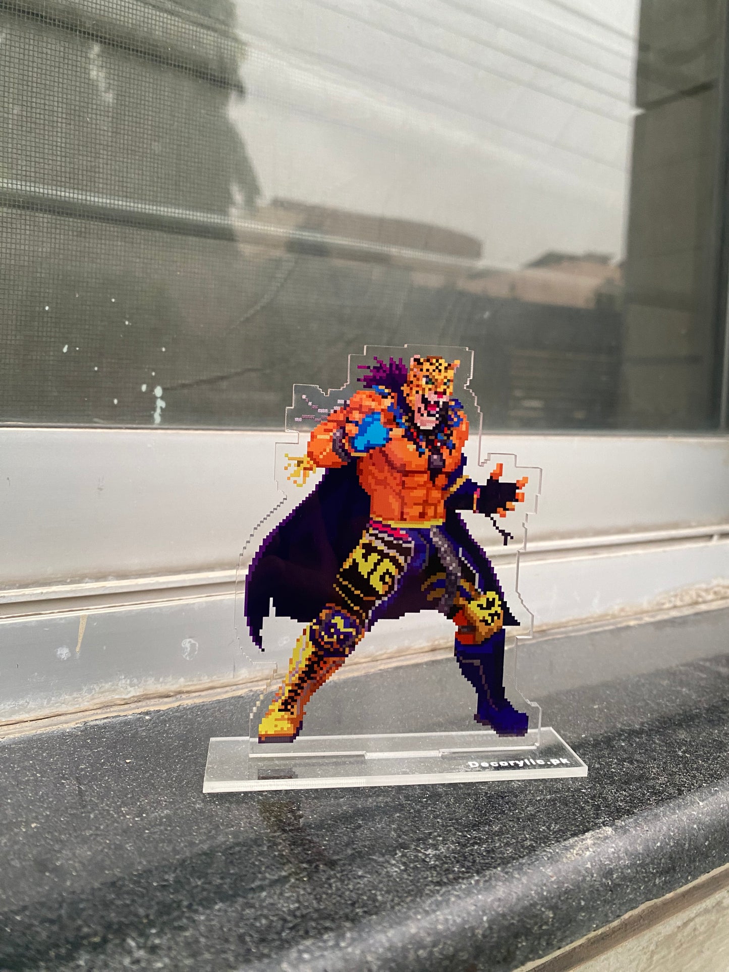 King from tekken 3 pixel acrylic standee