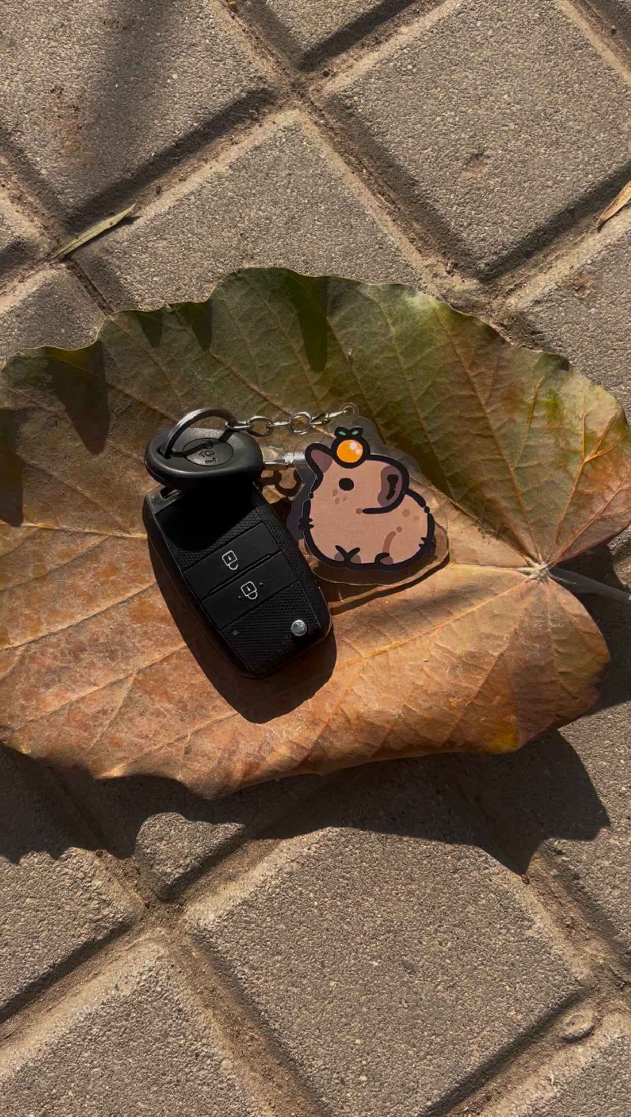 Capybara acrylic keychain