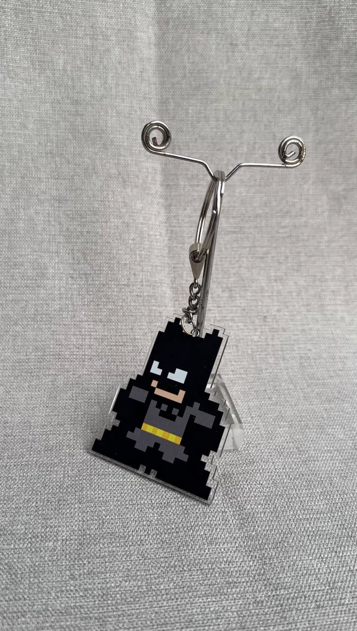 Batman acrylic pixel keychain