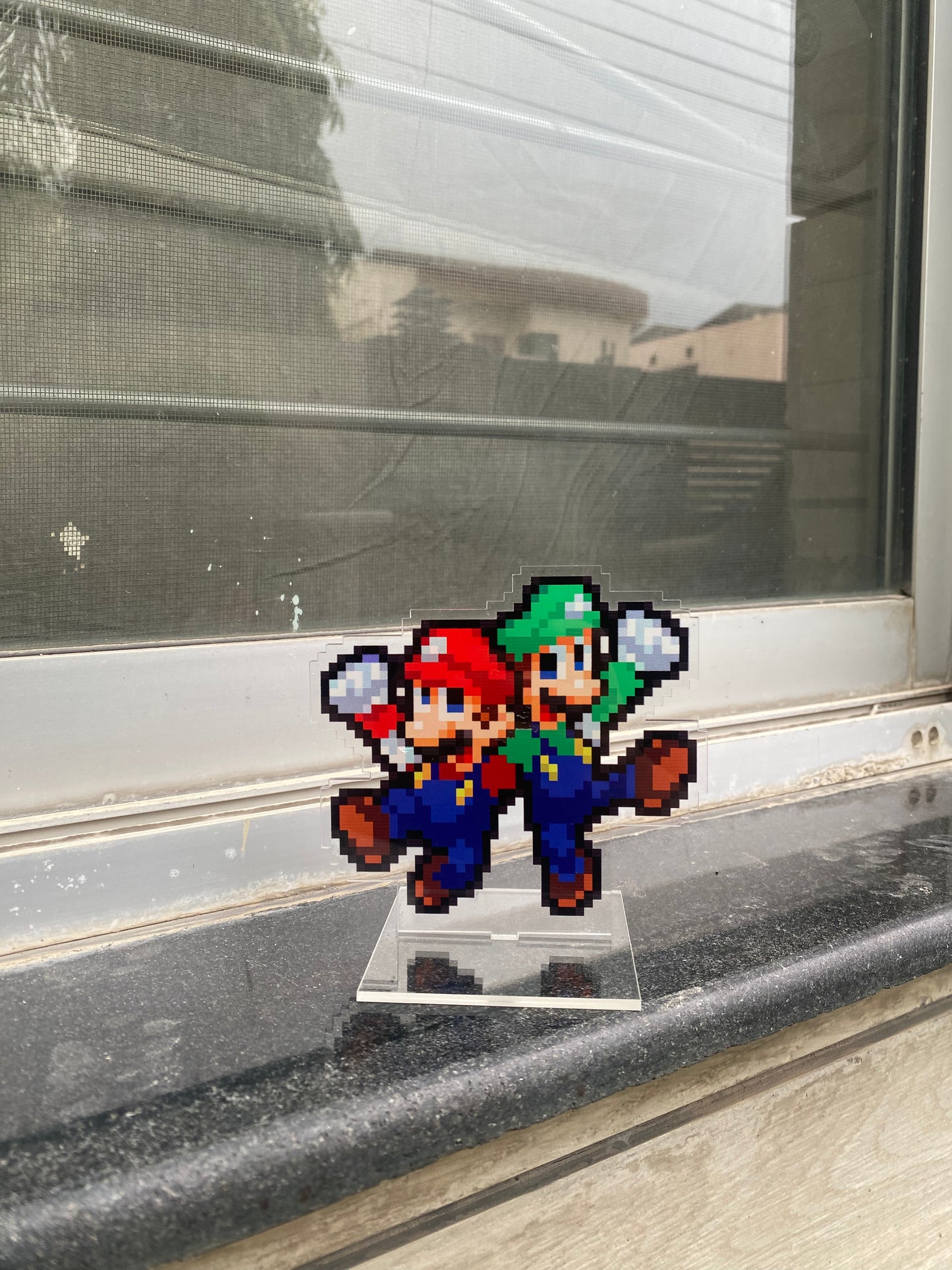 Mario pixel acrylic standee
