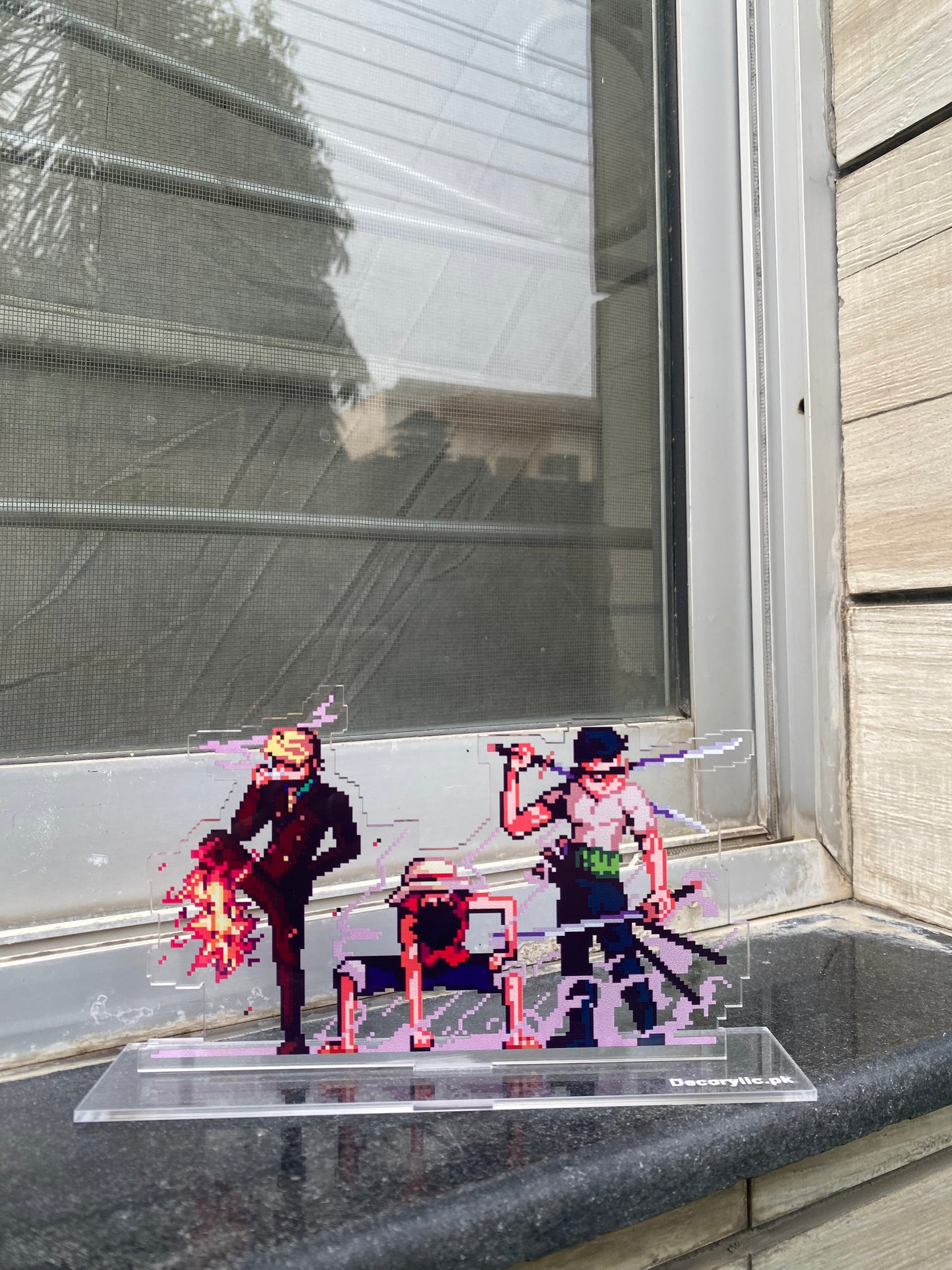 Sanji, luffy and zoro pixel standee