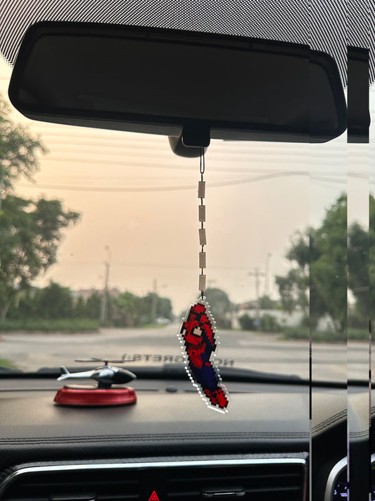 Spiderman car hanging