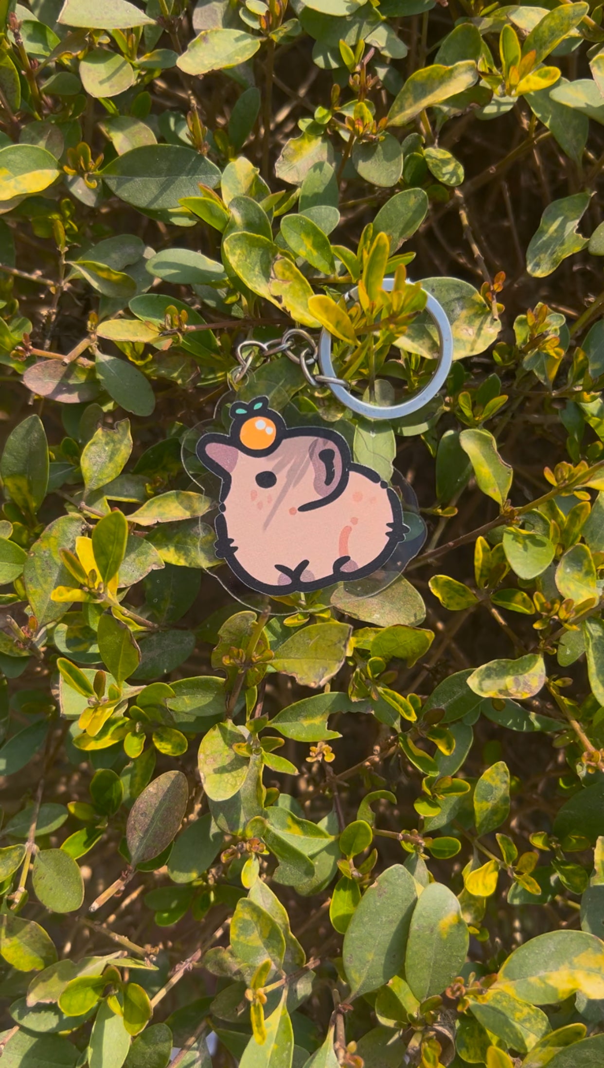 Capybara acrylic keychain